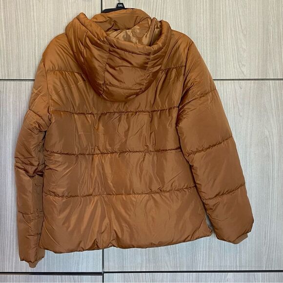 Sebby Puffer Coat Jacket Brown Medium - Picture 7 of 12